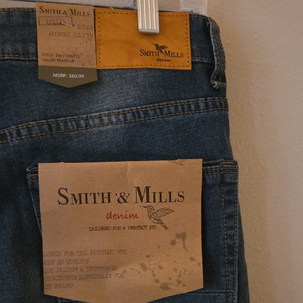 Smith & Mills Men's Blue Jeans - Picture 2 of 5
